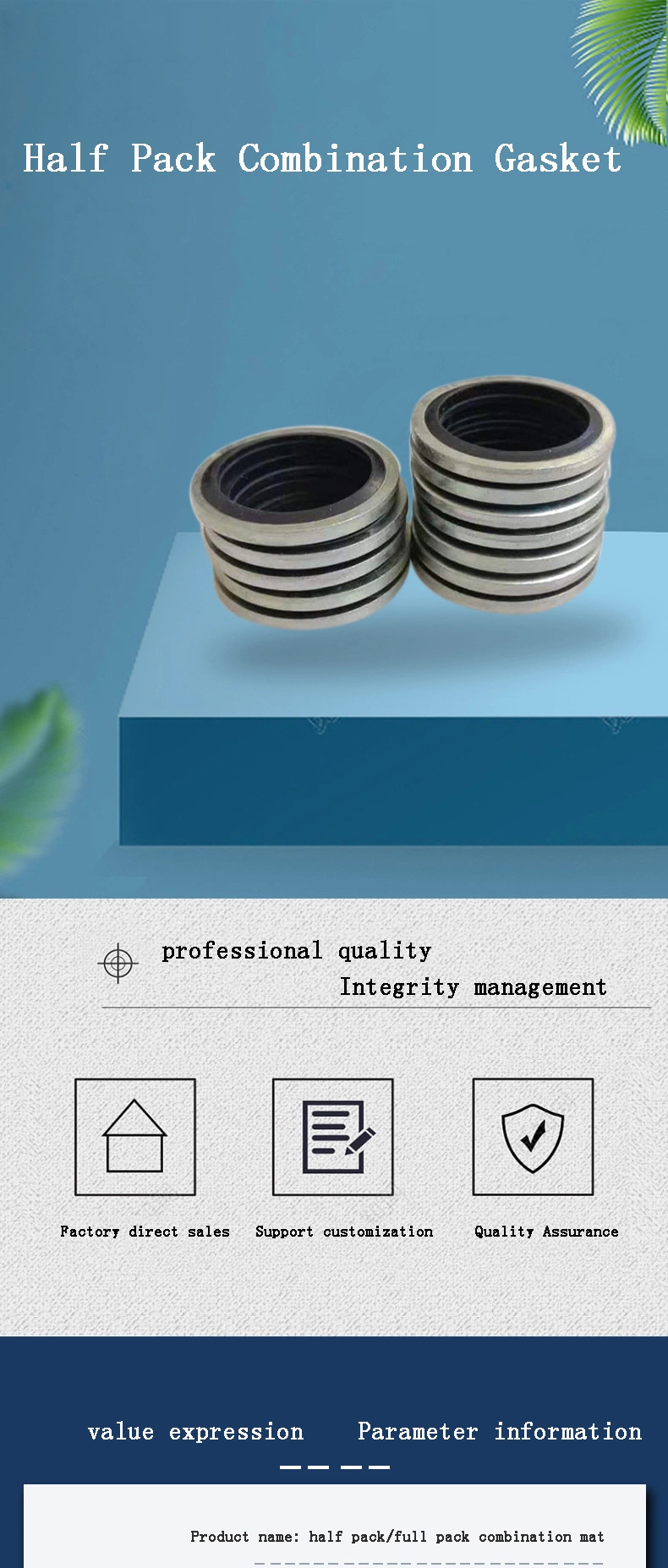 OEM 봉인 M12 탄소 강철 니트릴 고무 가스켓 결합 봉인 세척기 0